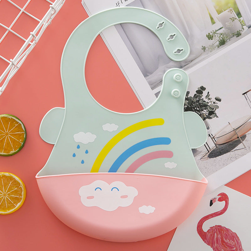 Silicone Baby Feeding Bib – Waterproof with Pocket