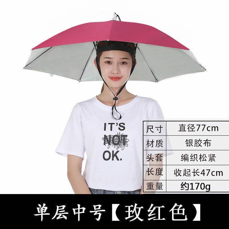 Umbrella Hat – Hands-Free Sun & Rain Head Umbrella
