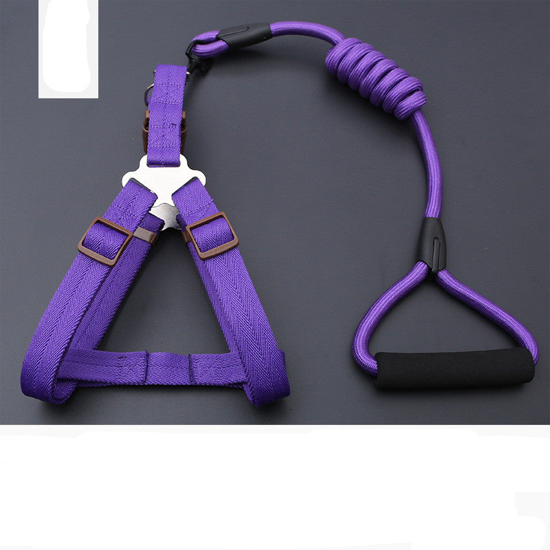 Dog Chest Harness Leash – Polyester, XS–L