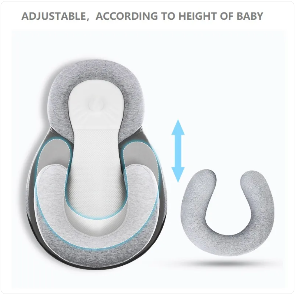 Baby Anti-Spit Up Pillow | Memory Foam | 15° Incline for Newborns