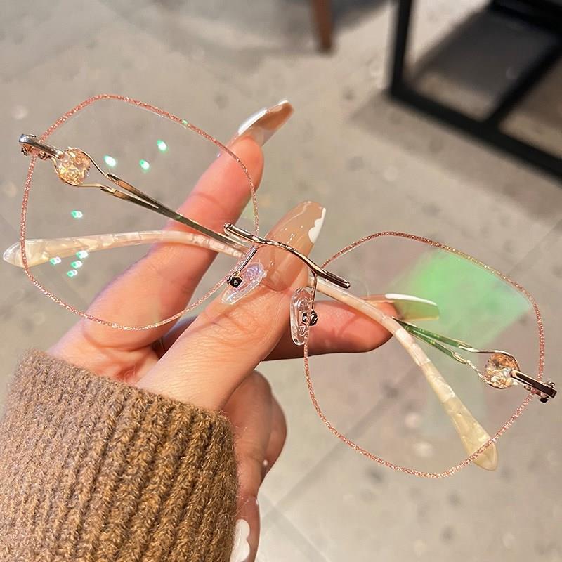 Chic Champagne Gold Frameless Blue Light Blockers
