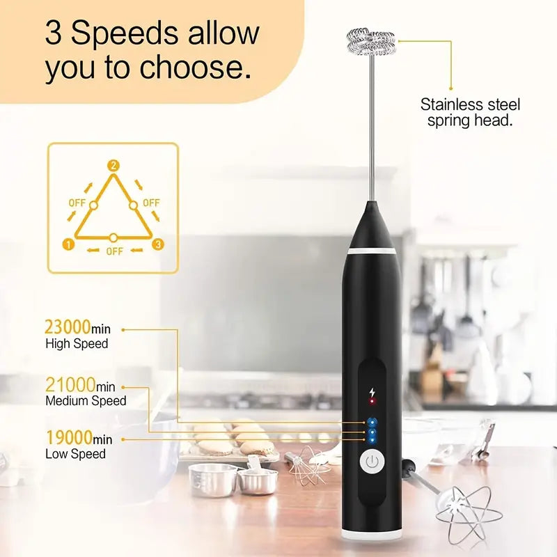 Portable Electric Mixer with 3-Speed Control