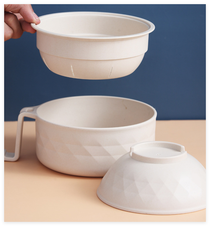Ramen Bowl with Draining Lid – Microwave Safe
