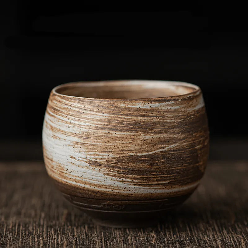 Japanese Handmade Pottery Tea Cup – Coarse Ceramic