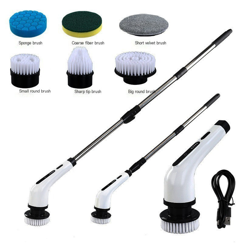 Cordless Electric Cleaning Brush – Extendable, 2000mAh, 2-Speed