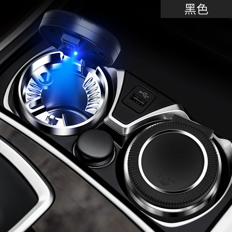 Car Ashtray with One-Click Cover – Metal Liner