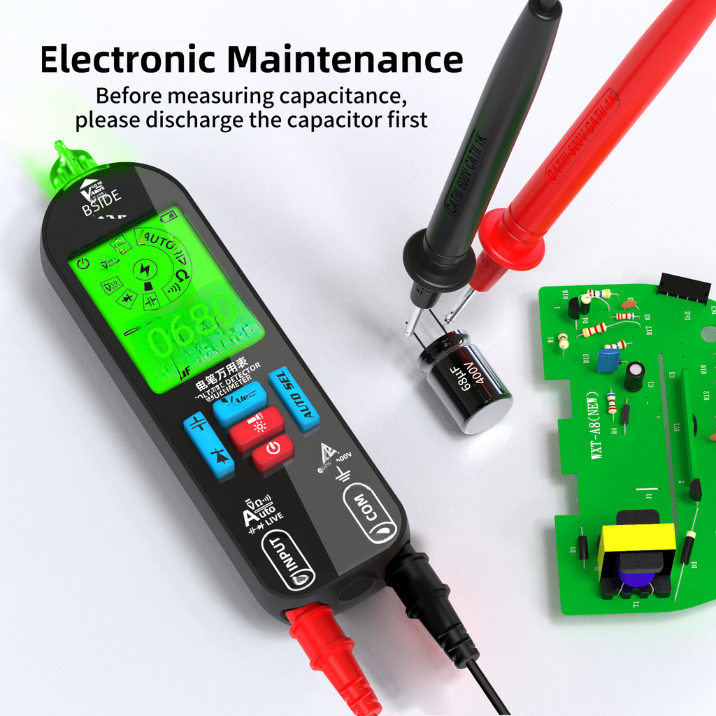BSIDE A1X Mini Digital Multimeter – Rechargeable, DC/AC Voltage