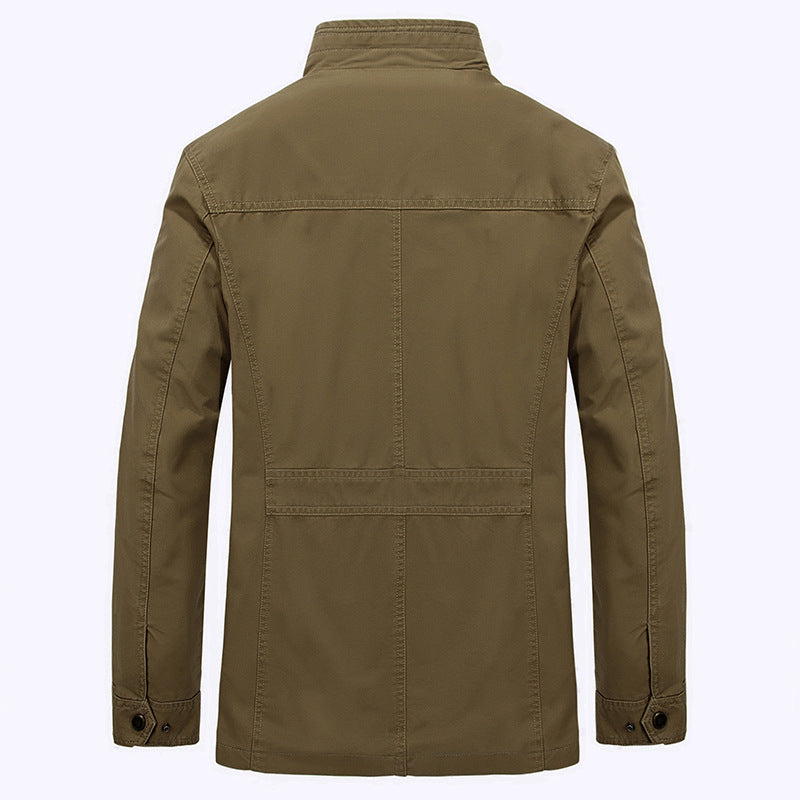 Men's Cotton Mid-Length Jacket – Spring/Fall