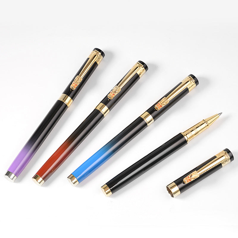 Gradient Metal Signature Pen – 4 Colors, Gold Clip