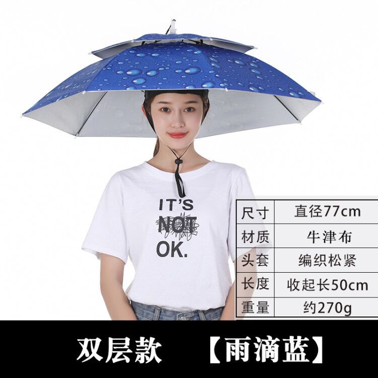Umbrella Hat – Hands-Free Sun & Rain Head Umbrella