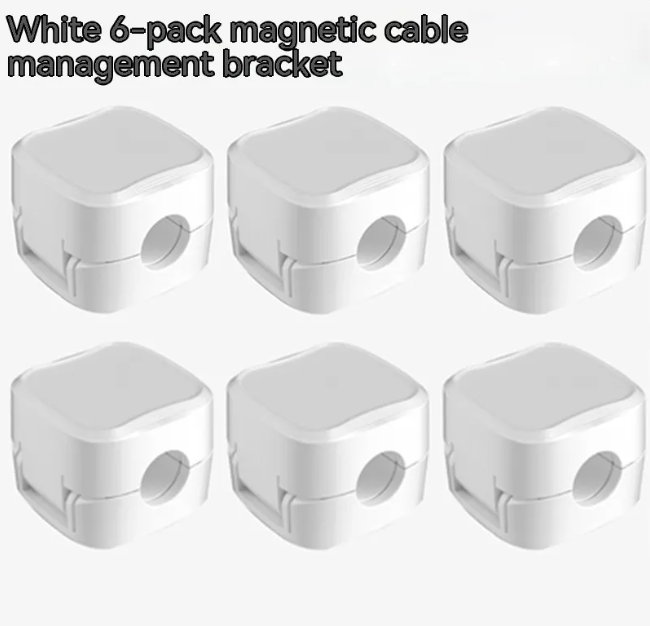 Magnetic Cable Organizer Clips – No-Nail Cord Holder for Desk, Nightstand & More