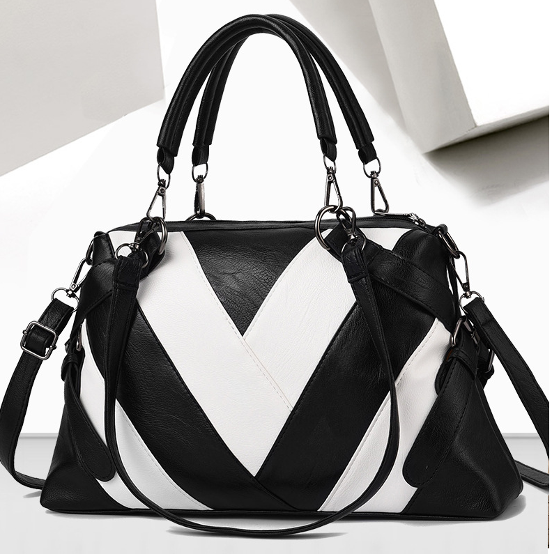 Chic Spliced Crossbody Tote