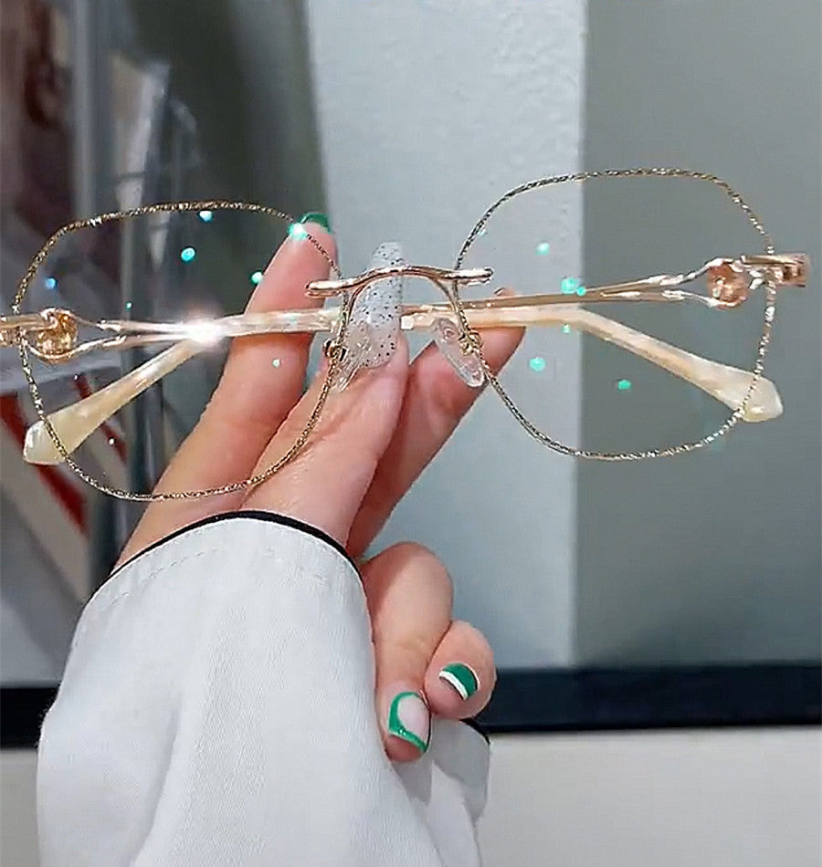 Chic Champagne Gold Frameless Blue Light Blockers
