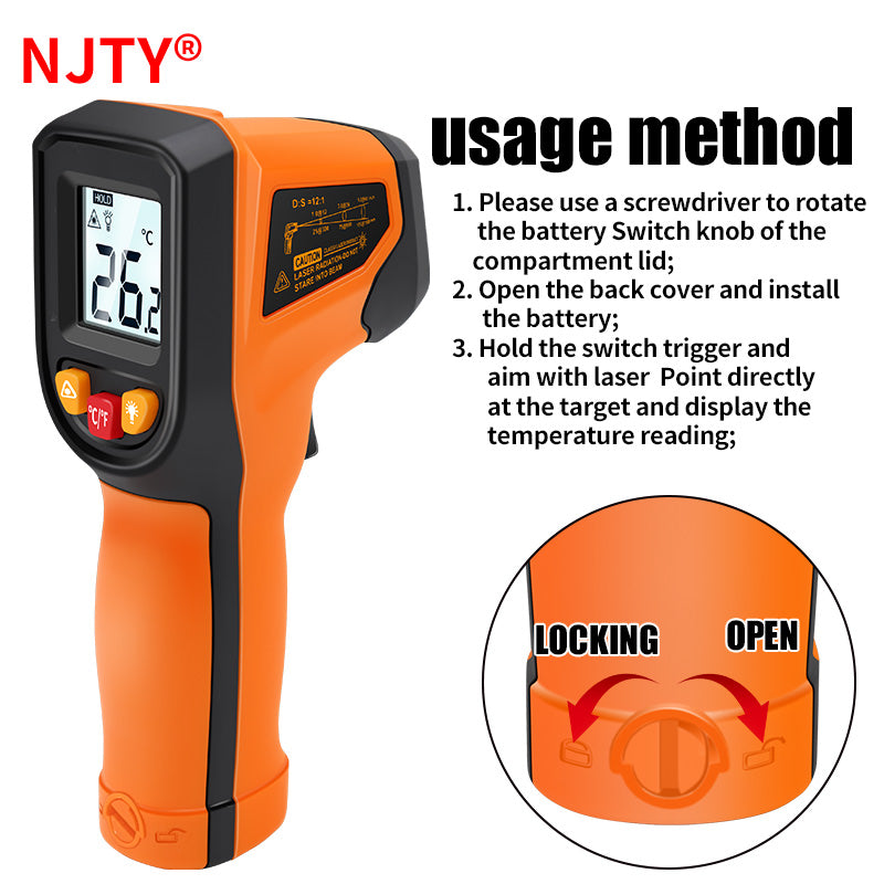 NJTY Precision Infrared Pyrometer -50 to 600°C