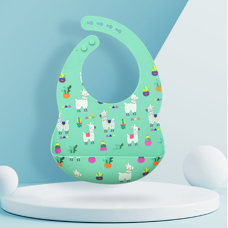 Silicone Baby Feeding Bib – Waterproof with Pocket
