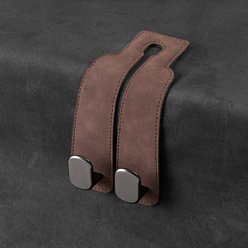 Car Seat Back Hook Organizer – Leather & Zinc Alloy | 3 Colors | Front Seat Storage
