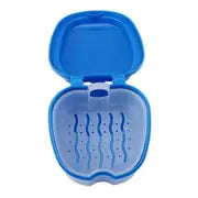 Apple-Shaped Denture & Retainer Case | Cute Dental Storage Box