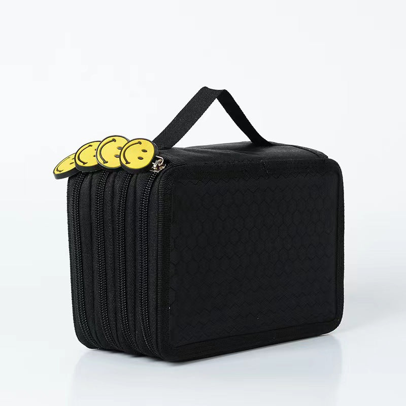 Canvas Pencil Bag – 72 Pens, 6 Colors, Oxford Cloth
