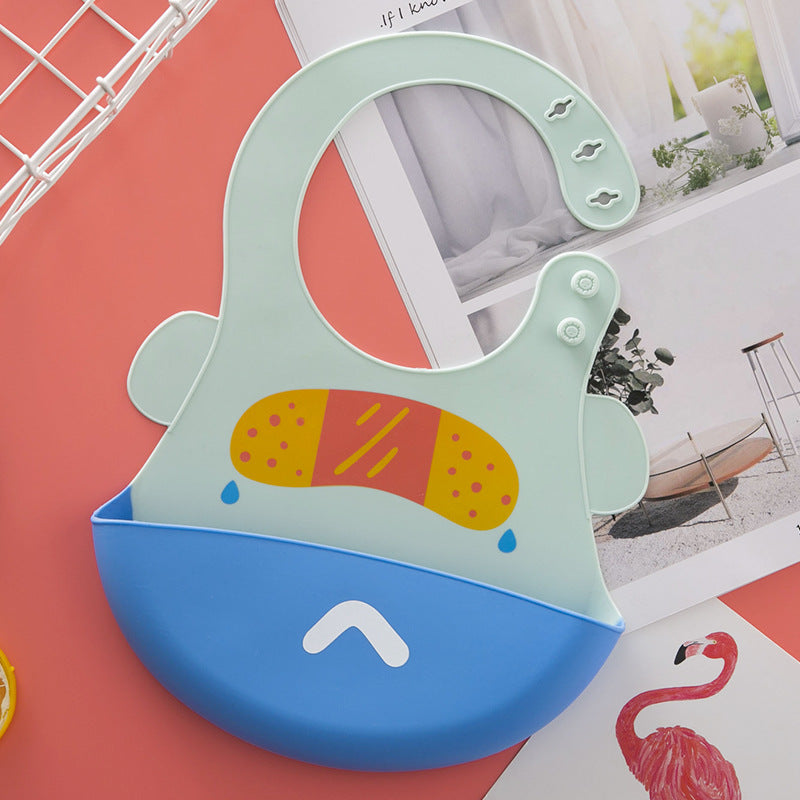 Silicone Baby Feeding Bib – Waterproof with Pocket