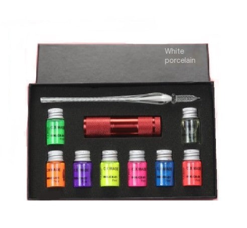 Fluorescent Fountain Pen Ink Set – 7 Colors, Gift Box