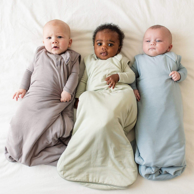 Bamboo Fiber Baby Sleeping Bag – All-Season Anti-Kick
