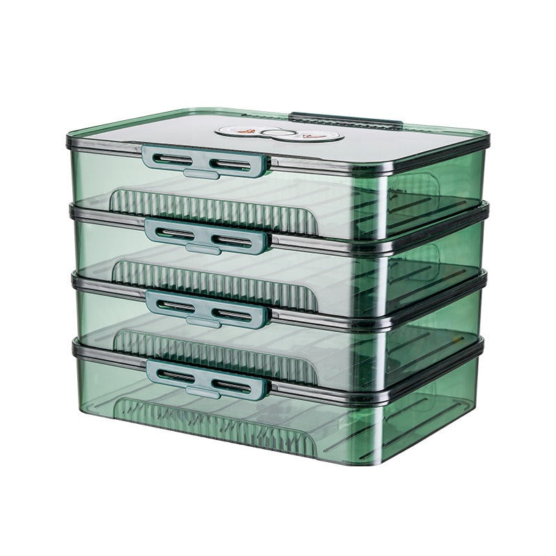 Freezer-Safe Dumpling Storage Box – Airtight PET