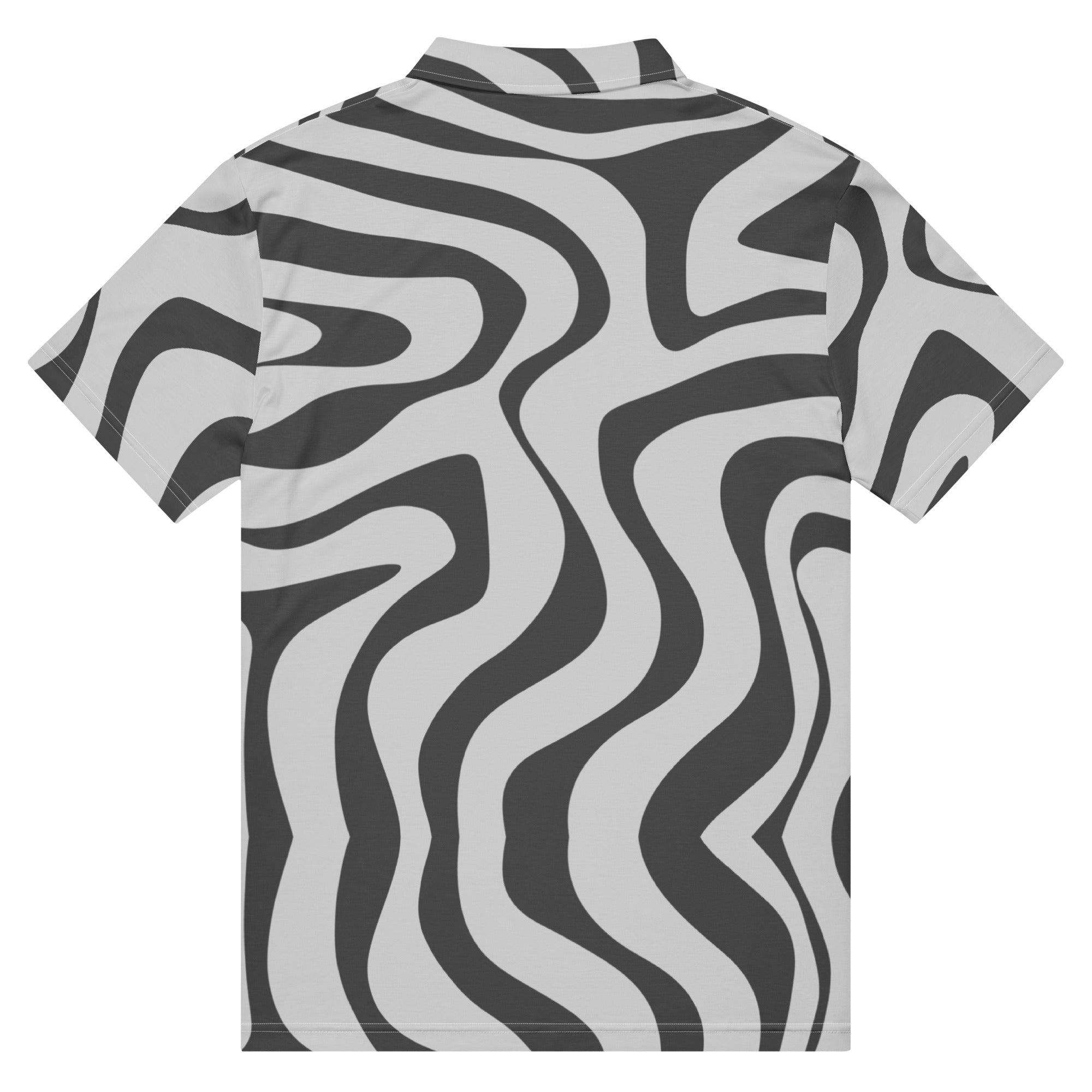 Men's Slim Fit Golf Polo – Anemone Pattern