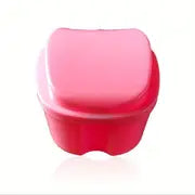 Apple-Shaped Denture & Retainer Case | Cute Dental Storage Box