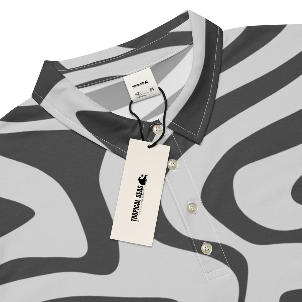 Men's Slim Fit Golf Polo – Anemone Pattern