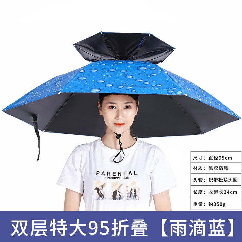 Umbrella Hat – Hands-Free Sun & Rain Head Umbrella