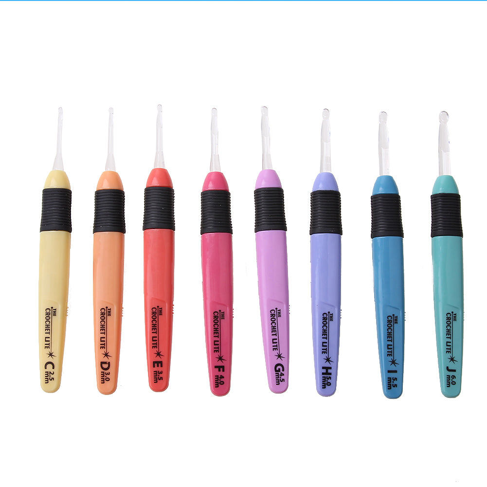 Colorful Aluminum Crochet Hook with LED Lighting Tools