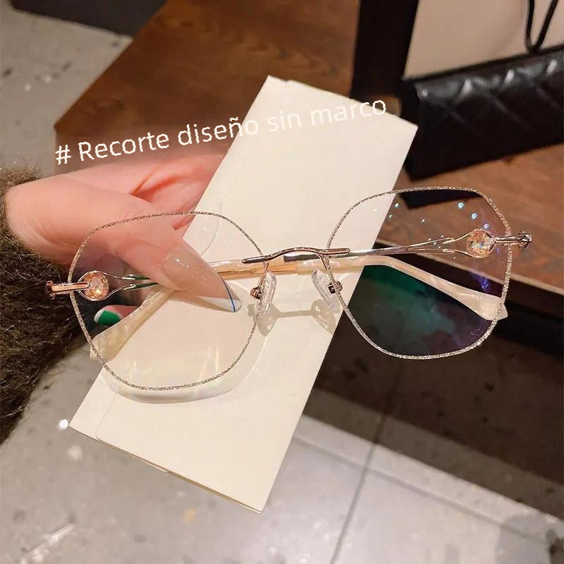 Chic Champagne Gold Frameless Blue Light Blockers