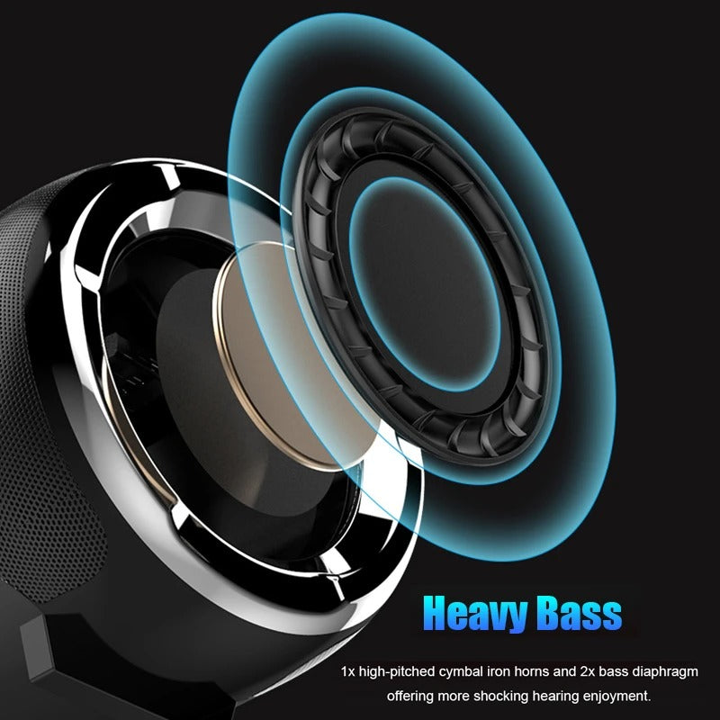 Portable Bluetooth Speaker – Anti-Fall, Subwoofer, 5 Colors