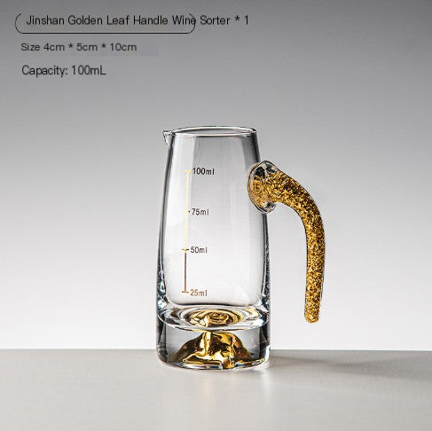 Gold Foil Crystal Wine Decanter | Elegant Glass Wine Dispenser 100ml & 300ml