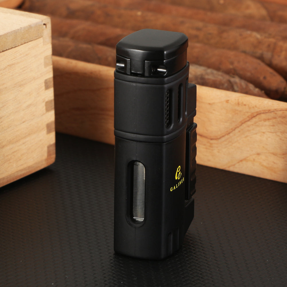 Windproof Butane Lighter – Plastic, Yellow & Black