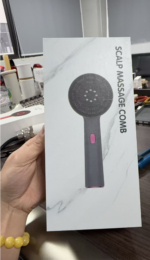 Electric Scalp Care & Hair Growth Massage Comb with Liquid Injection – Red Light Therapy
