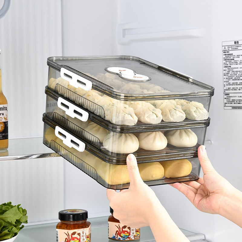 Freezer-Safe Dumpling Storage Box – Airtight PET Food Container