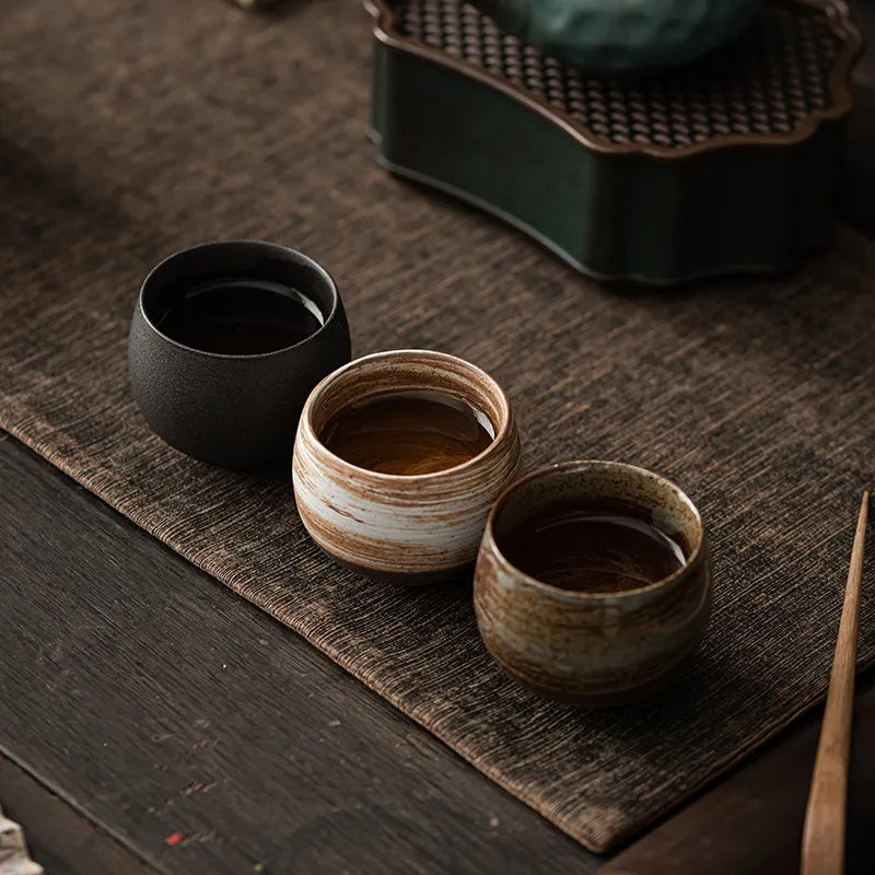 Japanese Handmade Pottery Tea Cup – Coarse Ceramic