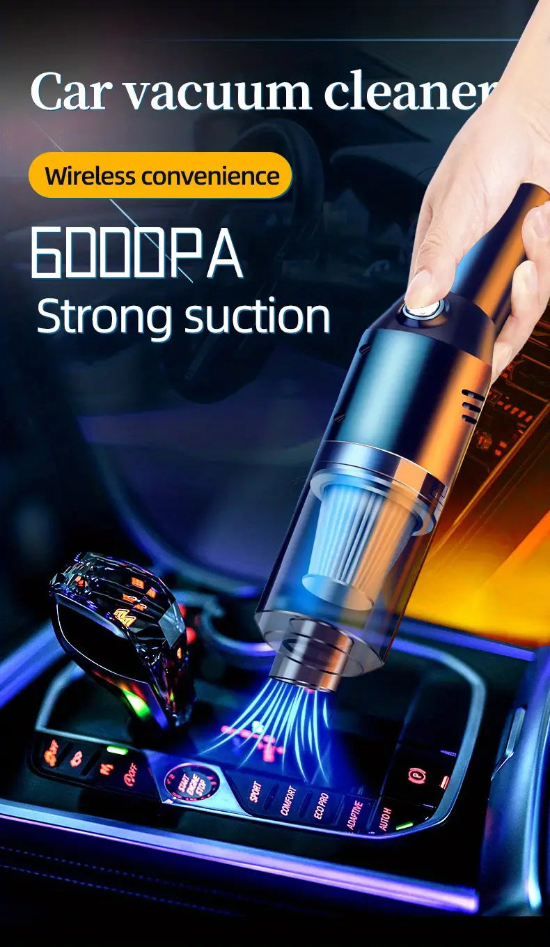 Cordless Car Vacuum Cleaner – Copper Motor, ABS