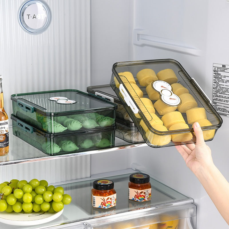 Freezer-Safe Dumpling Storage Box – Airtight PET Food Container