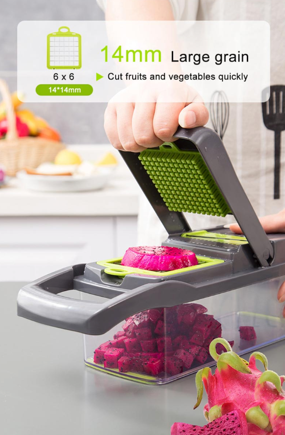 14-in-1 Vegetable Chopper – Stainless Steel Slicer Set