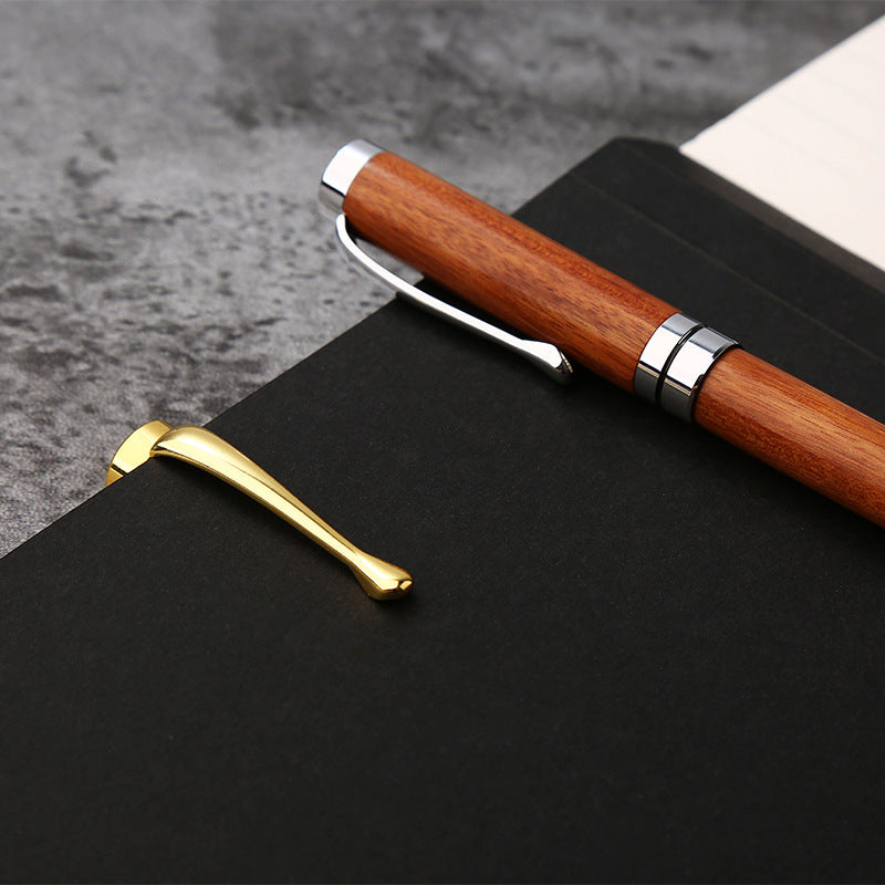 Metal & Rosewood Ballpoint Pen – Silver & Gold