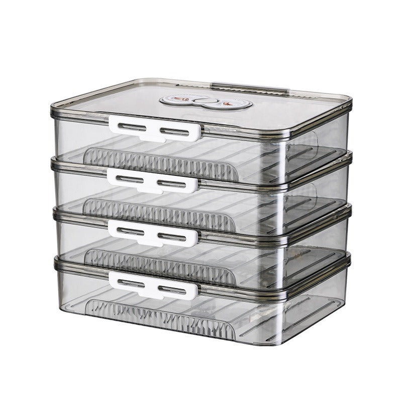 Freezer-Safe Dumpling Storage Box – Airtight PET