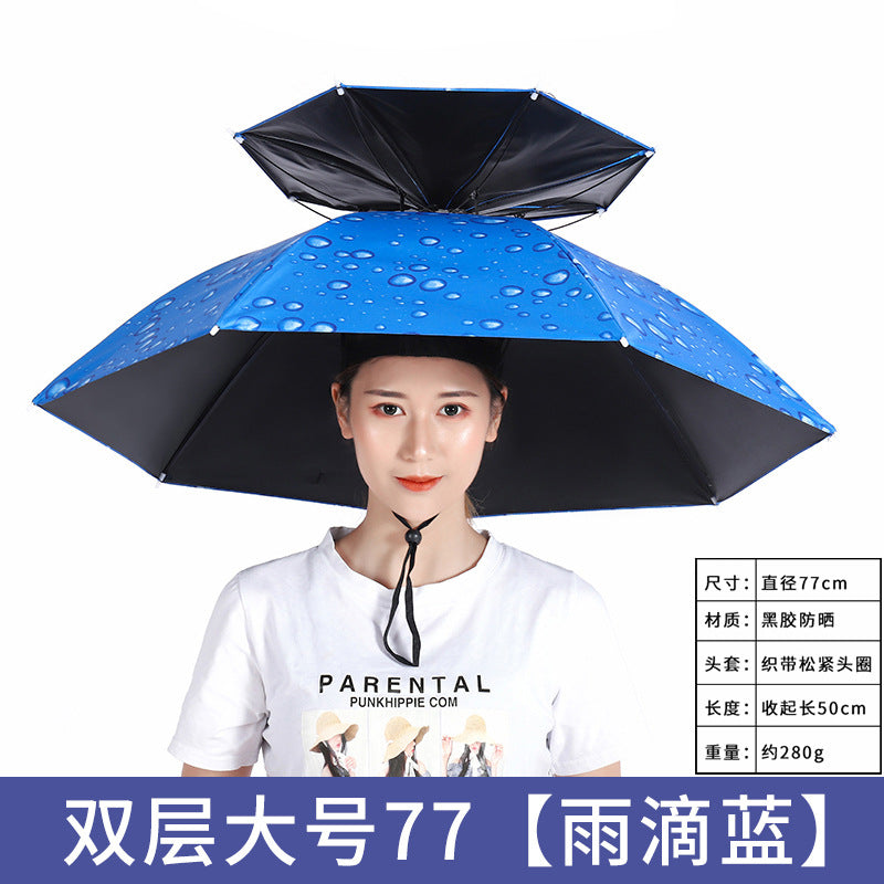 Umbrella Hat – Hands-Free Sun & Rain Head Umbrella