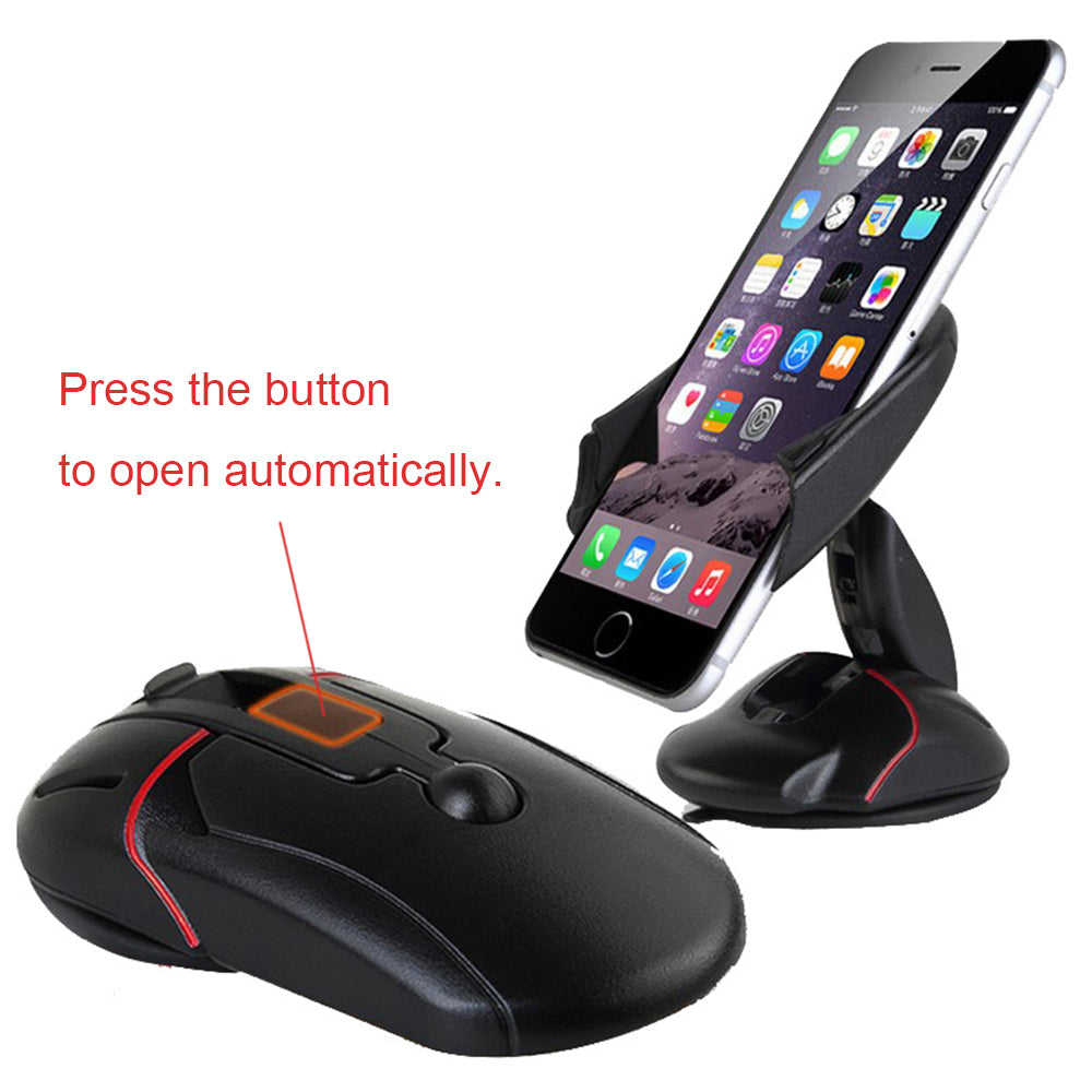 Car Phone Holder – Mouse Shape, Suction Cup, 56–95mm