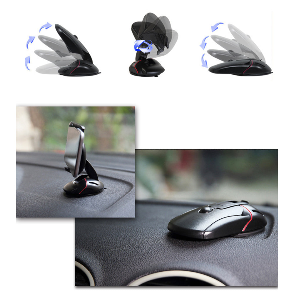 Car Phone Holder – Mouse Shape, Suction Cup, 56–95mm