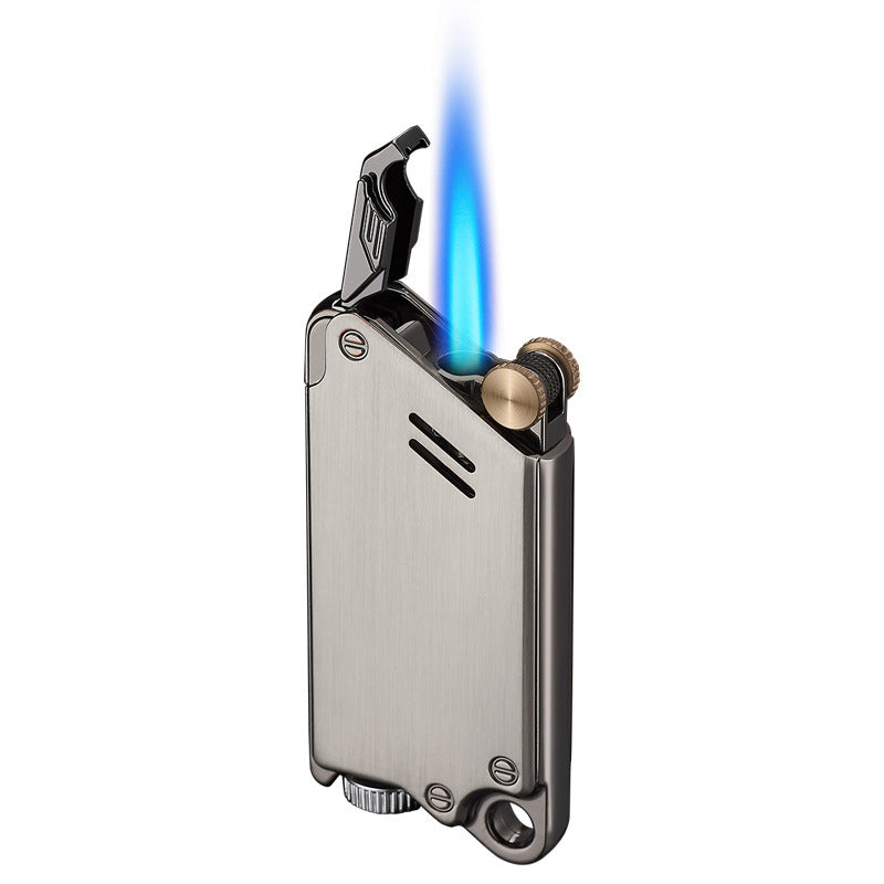 Metal Windproof Lighter – Blue Flame, Butane, 3 Colors