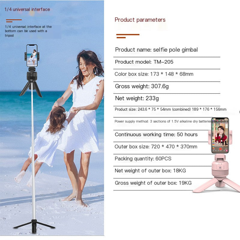 360° Face Tracking Smartphone Stand – Auto Rotating Gimbal