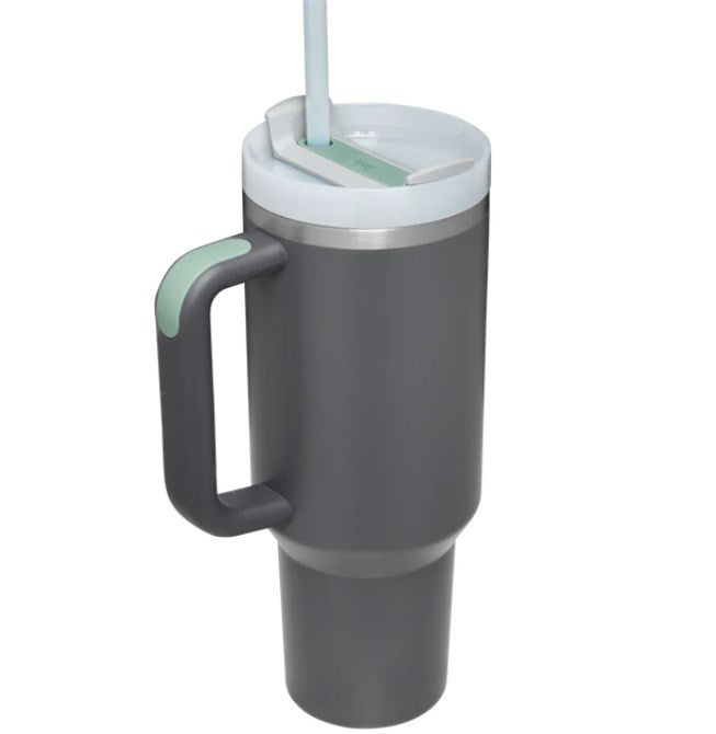 40oz Stainless Steel Tumbler with Straw – Insulated