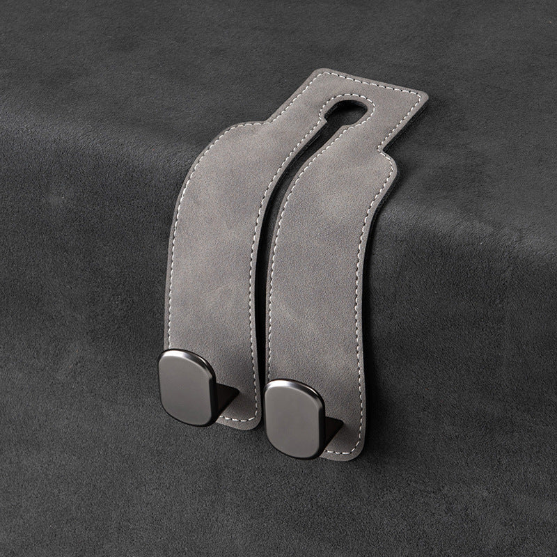 Car Seat Back Hook Organizer – Leather & Zinc Alloy | 3 Colors | Front Seat Storage